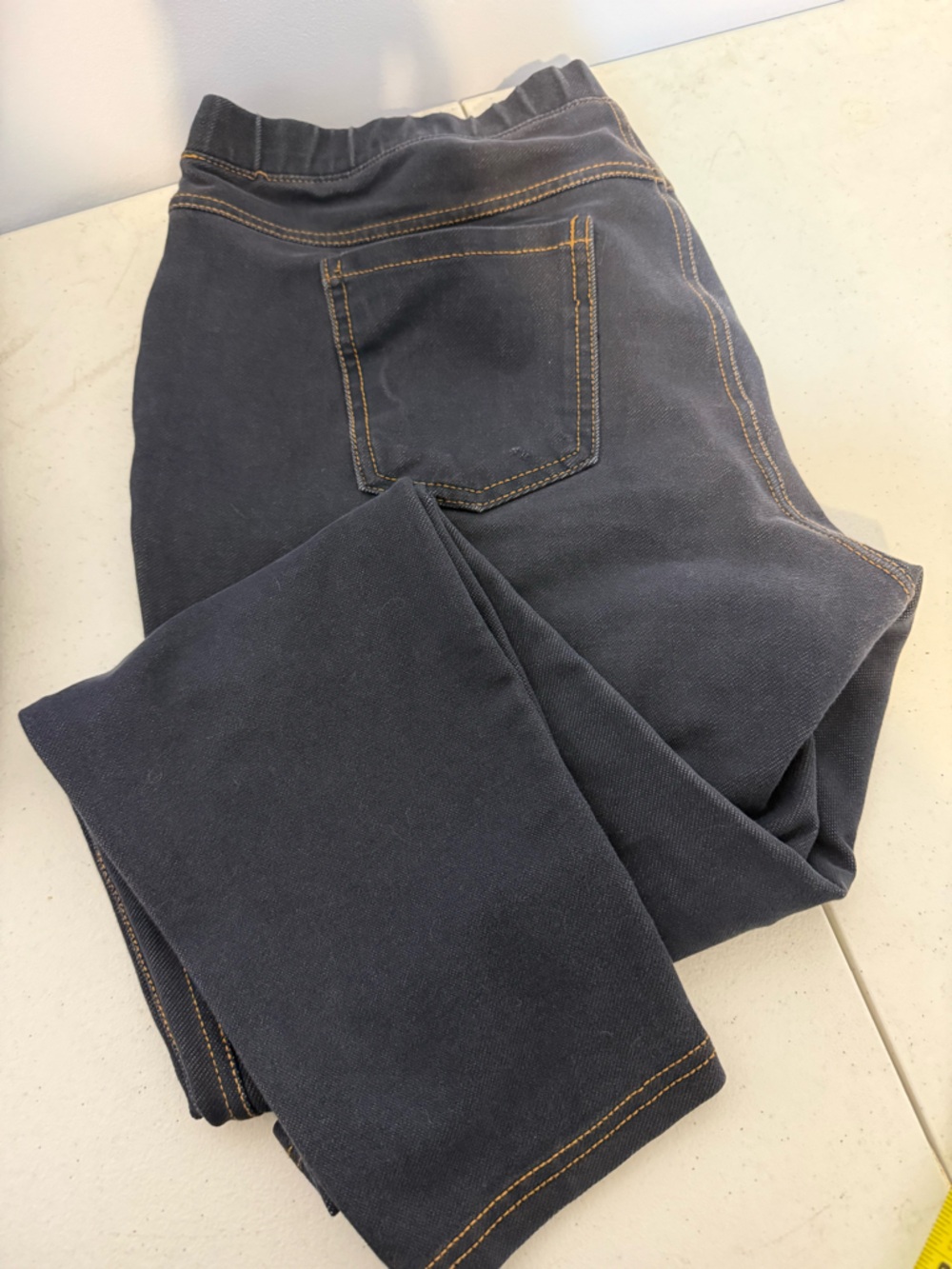 Women’s Faded Glory Dark Denim Jegging Xl  with Contrast Stitching
